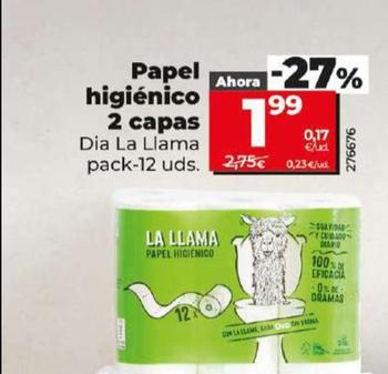 Oferta de Papel higiénico 2 capas por 1,99€ en Dia