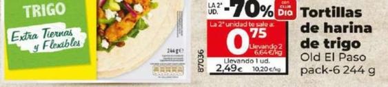 Oferta de Tortillas de harina de trigo por 2,49€ en Dia