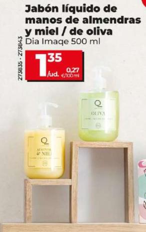 Oferta de Jabon liquido de manos de almendras y miel / de oliva por 1,35€ en Dia