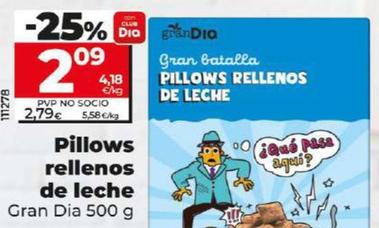 Oferta de Pillows Rellenos De Leche por 2,09€ en Dia