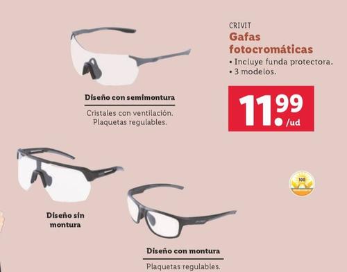 Oferta de Gafas fotocromáticas por 11,99€ en Lidl