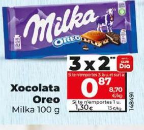 Oferta de Xocolata Oreo por 1,3€ en Dia