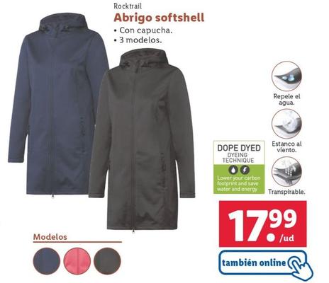 Oferta de Abrigo softshell por 17,99€ en Lidl