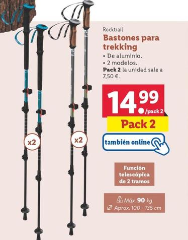 Oferta de Bastones para trekking por 14,99€ en Lidl