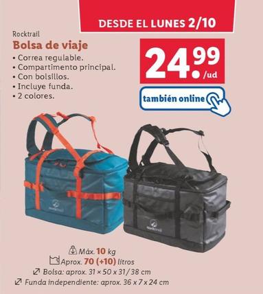 Oferta de Bolsa de viaje por 24,99€ en Lidl