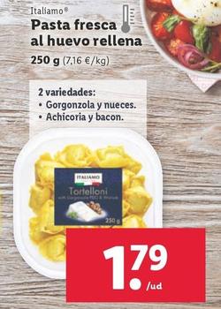 Oferta de Pasta fresca al huevo rellena por 1,79€ en Lidl