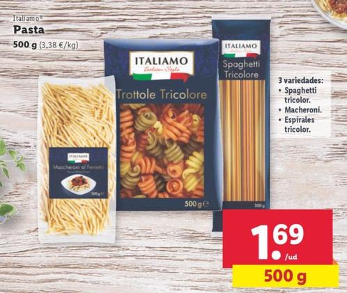 Oferta de Pasta por 1,69€ en Lidl