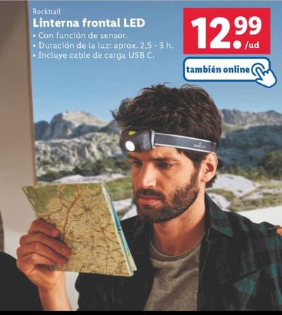 Oferta de Linterna frontal LED por 12,99€ en Lidl