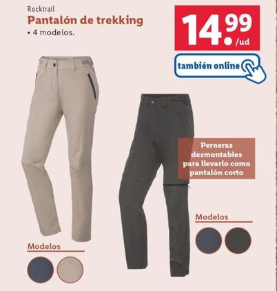 Oferta de Pantalón de trekking por 14,99€ en Lidl