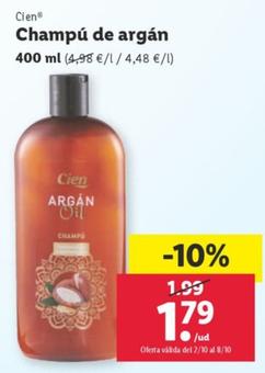 Oferta de Champu e argan por 1,79€ en Lidl