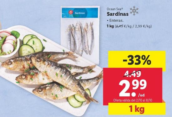 Oferta de Sardinas por 2,99€ en Lidl