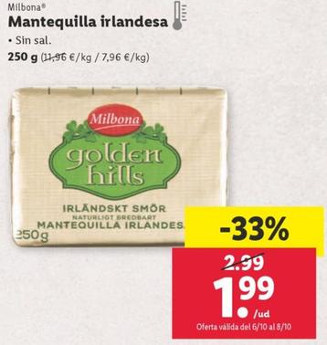 Oferta de Mantequilla irlandesa por 1,99€ en Lidl
