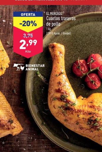 Oferta de El mercado - Cuartos traseros de pollo por 2,99€ en ALDI