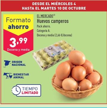 Oferta de El mercado - Huevos camperos por 3,99€ en ALDI