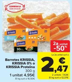 Oferta de Barretes 0% o proteina por 4,95€ en Carrefour Market