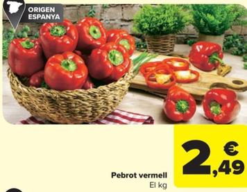 Oferta de Pebrot vermell por 2,49€ en Carrefour Market