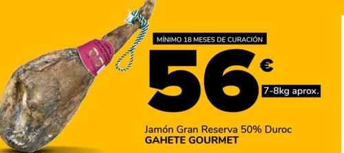 Oferta de Jamón Gran Reserva 50% Duroc por 56€ en Supeco