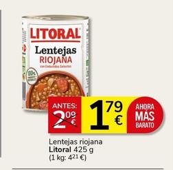 Oferta de Lentejas riojana por 1,79€ en Consum