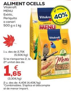 Oferta de Aliment ocells por 2,75€ en Kiwoko