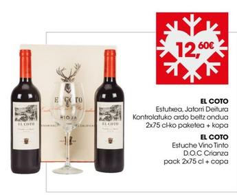 Oferta de El Cote - Estuche Vino Tinto D.o.c Crianza por 12,6€ en Eroski