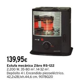 Oferta de Estufa Mecánica Rs-122 por 139,95€ en Cadena88