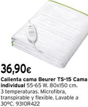 Oferta de Calienta Cama Ts-15 Cama Individual por 36,9€ en Cadena88