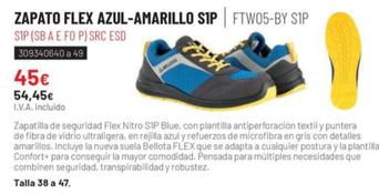 Oferta de Zapato Flex Azul-amarillo S1p por 45€ en Coinfer
