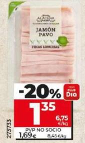 Oferta de Jamon de pavo en finas lonchas por 1,35€ en Dia