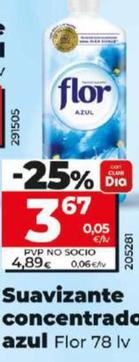 Oferta de Suavizante concetrade azul por 3,67€ en Dia
