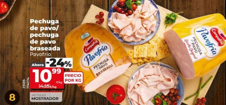 Oferta de Pechuga de pavo/ pechuga de pavo braseada por 10,99€ en Dia