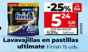 Oferta de Lavavajillas en pastillas ultimate por 5,24€ en Dia