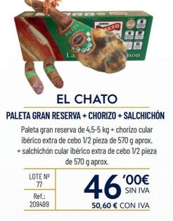 Oferta de Paleta Gran Reserva+chorizo+salchichón por 46€ en Makro