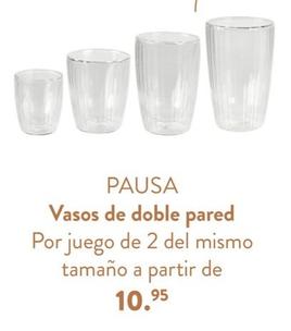 Oferta de Pausa Vasos De Doble Pared por 10,95€ en Casa