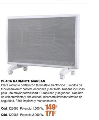 Oferta de Marsan - Placa Radiante por 149€ en Ferrcash