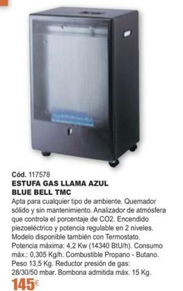 ESTUFA A GAS BUTANO/PROPANO BLUE BELL CHIC TMC