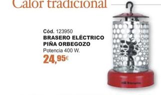 Oferta de Brasero Eléctrico Piña por 24,95€ en Ferrcash