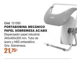 Oferta de Portabobina Mecánico Papel Sobremesa Ac/abs por 21,75€ en Ferrcash