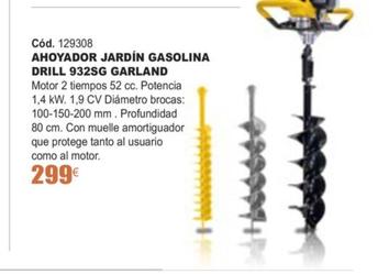 Oferta de Ahoyador Jardín Gasolina Drill 932SG por 2,99€ en Ferrcash