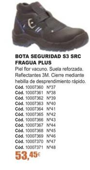 Oferta de Fragua Plus Bota Seguridad S3 SRC por 53,45€ en Ferrcash