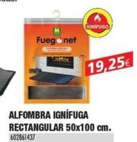 Oferta de Alfombra Ignífuga Rectangular 50x100 Cm. por 19,25€ en Optimus