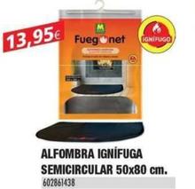 Oferta de Alfombra Ignifuga Semicircular 50x80 Cm. por 13,95€ en Optimus