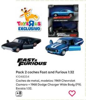 Oferta de Pack 2 Coches Fast And Furious 1:32 en ToysRus