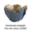 Oferta de Portavelas Tealight Flor De Lotus por 12,95€ en El Corte Inglés