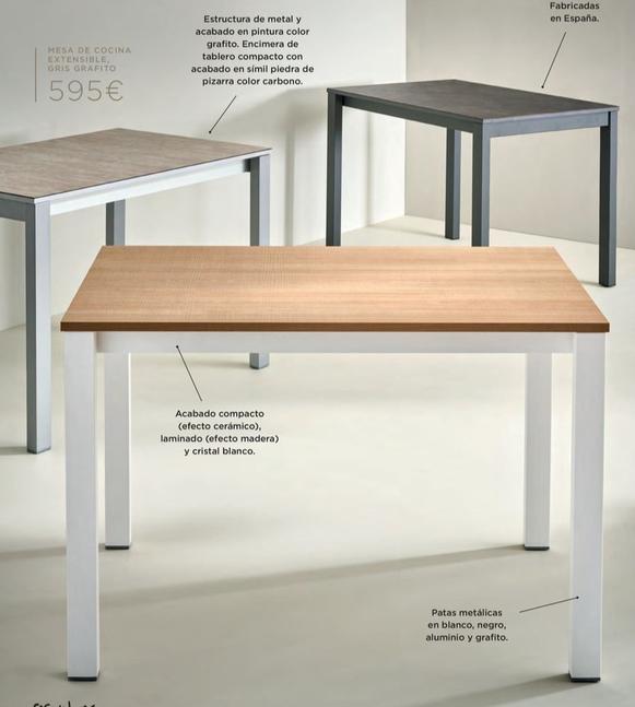 Mesa de cocina extensible laminada Scotland El Corte Inglés · El Corte  Inglés · El Corte Inglés