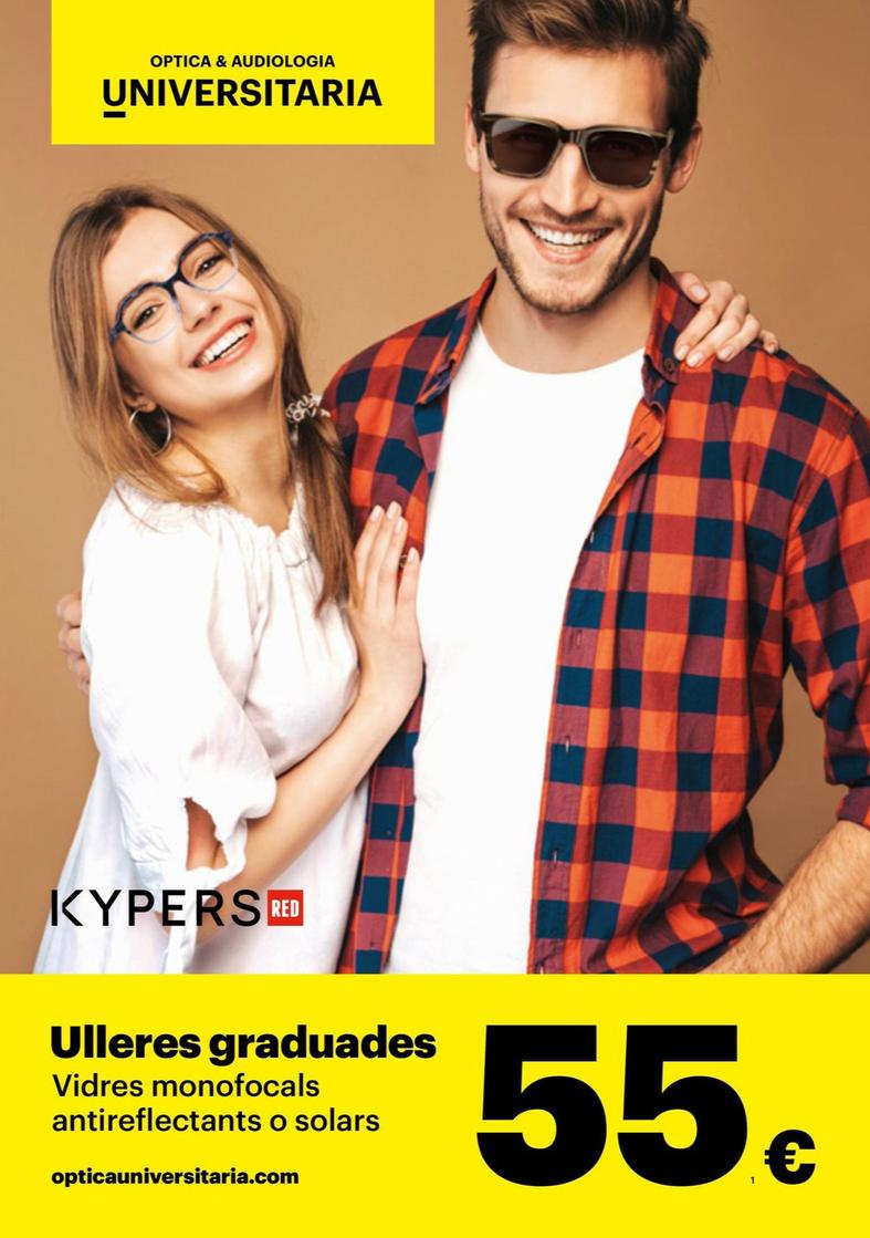 Oferta de Cypers Red - Ulleres Graduades Vidres Monofocals Antireflecants O Solars por 55€ en Optica Universitaria