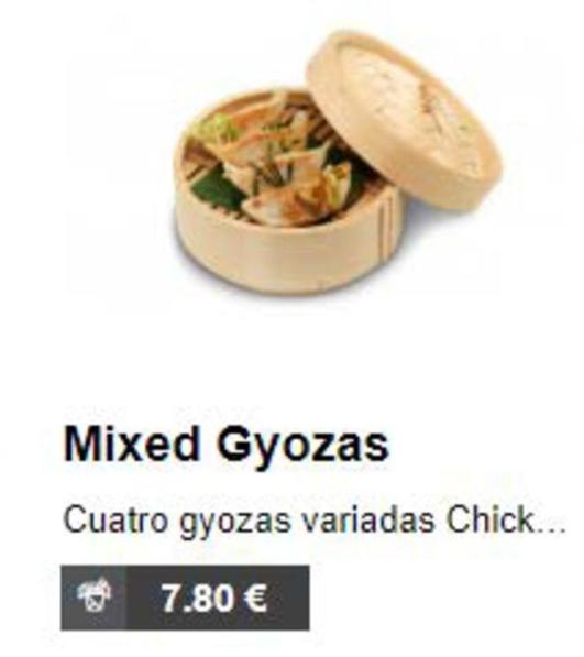 Oferta de Mixed Gyozas por 7,8€ en UDON