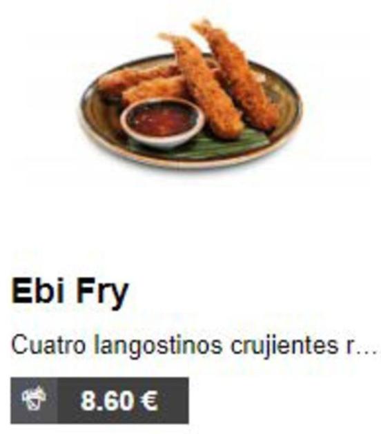 Oferta de Ebi Fry por 8,6€ en UDON