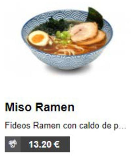 Oferta de Miso Ramen por 13,2€ en UDON