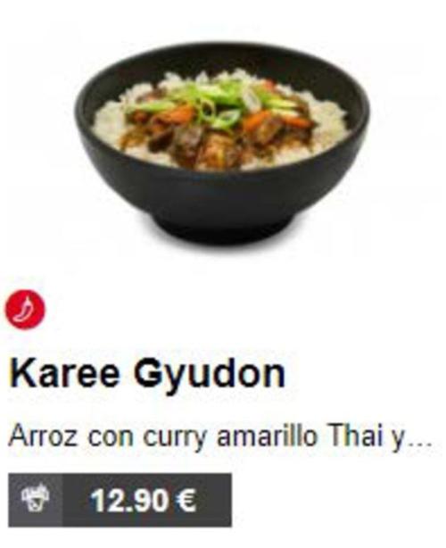Oferta de Karee Gyudon por 12,9€ en UDON
