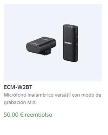 Oferta de Ecm-w2bt por 50€ en Sony